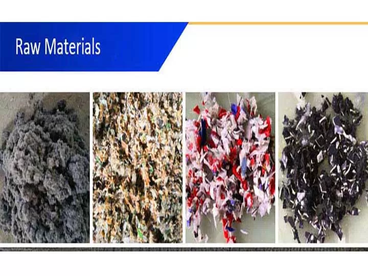 Various kinds of waste fiber