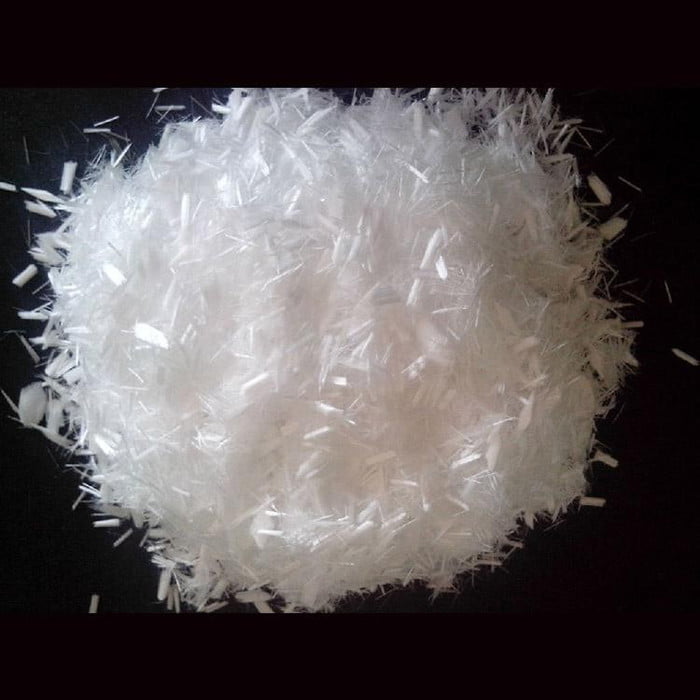 Completely chopped polyester fiber