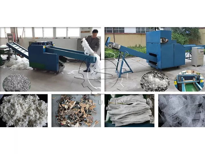 Applications of fiber wastes recycling machine