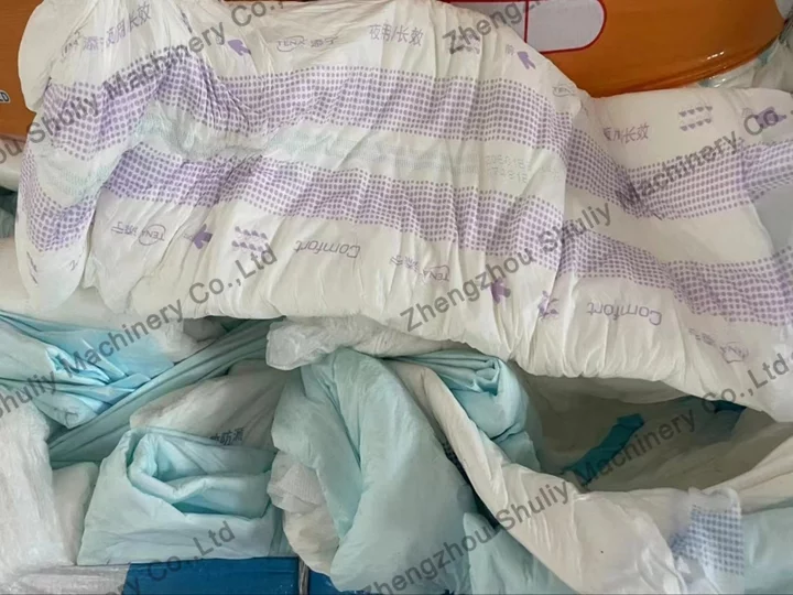 Baby Diaper Recycling Machine raw materials