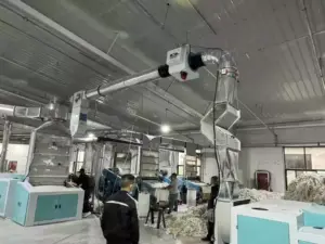 large textile recycling plant